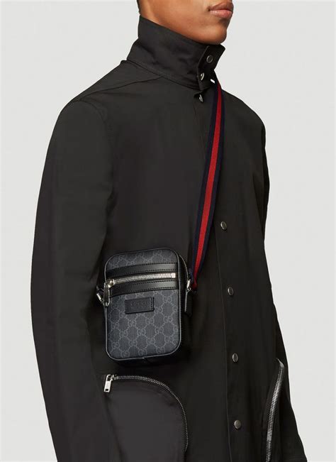 gucci mens body bag on sale|gucci shoulder bag men's black.